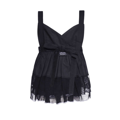 Black Ruffle Top