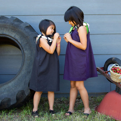 Girls' Handkerchief Dress in Black