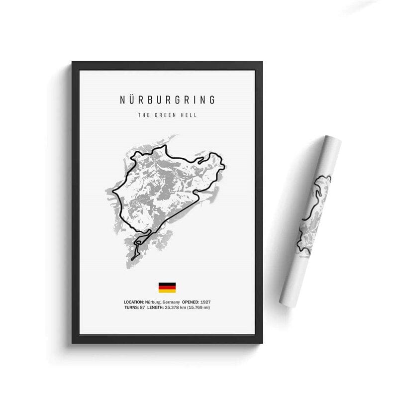 Poster Formel 1 Kalender 2026 Strecken Großer Preis von Monaco Spa Francorchamps Deko Print ohne Rahmen