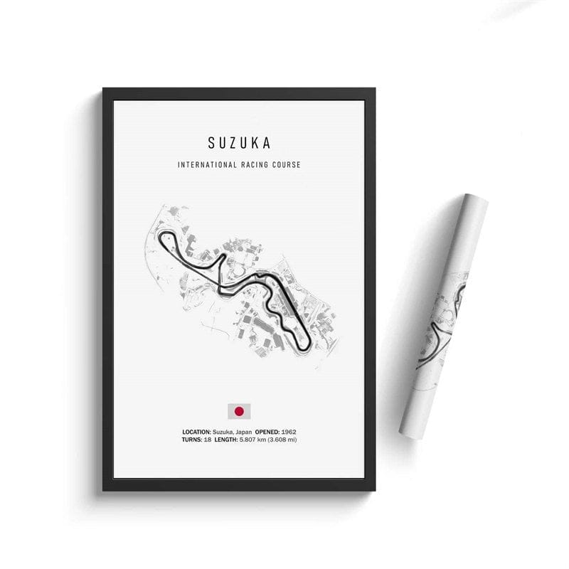Poster Formel 1 Kalender 2026 Strecken Großer Preis von Monaco Spa Francorchamps Deko Print ohne Rahmen