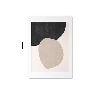 Poster Gesichter Linien und abstrakte Formen als Deko Print ohne Rahmen