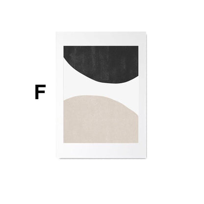 Poster Gesichter Linien und abstrakte Formen als Deko Print ohne Rahmen